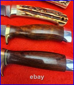 Lot Of (4) Corbit Sigman Custom Knives Stag & Wood Not Randall Made