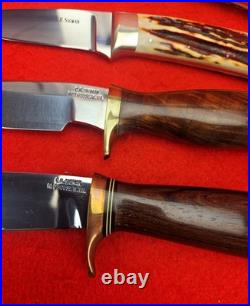 Lot Of (4) Corbit Sigman Custom Knives Stag & Wood Not Randall Made