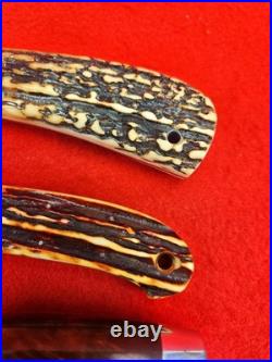 Lot Of (4) Corbit Sigman Custom Knives Stag & Wood Not Randall Made