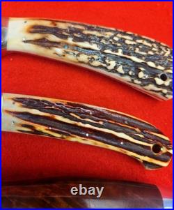 Lot Of (4) Corbit Sigman Custom Knives Stag & Wood Not Randall Made