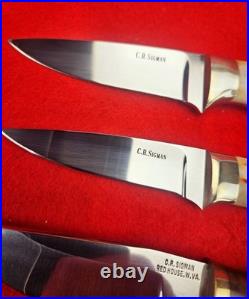 Lot Of (4) Corbit Sigman Custom Knives Stag & Wood Not Randall Made