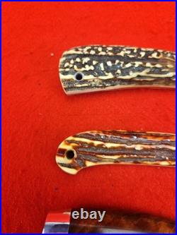 Lot Of (4) Corbit Sigman Custom Knives Stag & Wood Not Randall Made