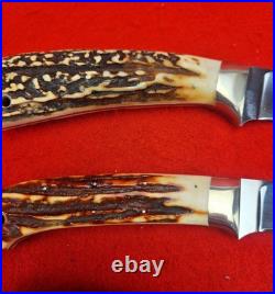 Lot Of (4) Corbit Sigman Custom Knives Stag & Wood Not Randall Made