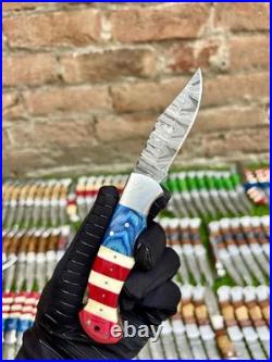 Lot Of 60 Pieces Handcrafted Back Lock Damascus steel Outdoor Folding Knife