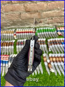 Lot Of 60 Pieces Handcrafted Back Lock Damascus steel Outdoor Folding Knife