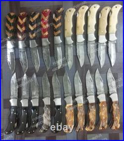 Lot of 20 PCS Handmade Damascus Steel Back Lock Folding Pocket knife with pouch Lot of 20 PCS Handmade Damascus Steel Back Lock Folding Pocket knife with pouch