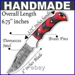 Lot of 20 Pcs Handmade Damascus Steel Folding Knives, Pocket Knives With Sheaths