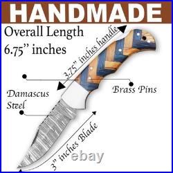 Lot of 20 Pcs Handmade Damascus Steel Folding Knives, Pocket Knives With Sheaths