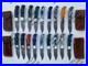 Lot of 20 custom handmade Damascus steel folding pocket knives