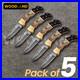 Lot of 5 PCS Damascus handmade Folding knife camping Hunting Knife wid Pouch