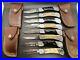 Lot of 8 HAND FORGED DAMASCUS Steel Folding Lock back Pocket Knife with Sheath