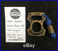 Lucas Burnley BRNLY Cypop Brass. 375 Triple Stamp 505 Beardy Zia Bottle Opener