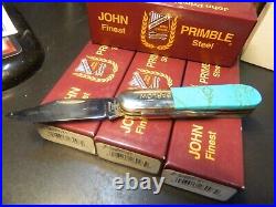 M. Prater- Primble 3.25 Kingsman Turquoise Barlow 2 1095 Blades Made In The USA