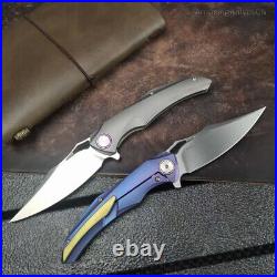 M390 Blade Folding Knife Pocket Knives Tactical Flipper Ball Bearings Titanium