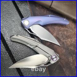 M390 Blade Folding Knife Pocket Knives Tactical Flipper Ball Bearings Titanium