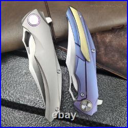 M390 Blade Folding Knife Pocket Knives Tactical Flipper Ball Bearings Titanium