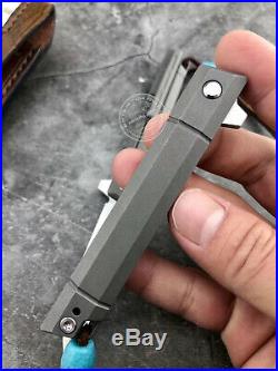M390 Blade Folding Knife Tactical Rescue Survival Flipper Titanium Alloy Gray
