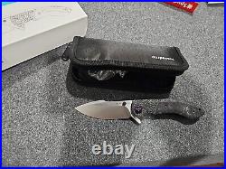 MASSDROP X ERIC OCHS ORCA TITANIUM LINER LOCK KNIFE Marbled Carbon Purple mokuti