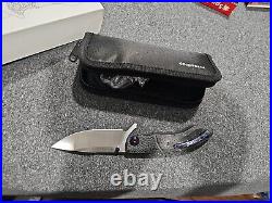 MASSDROP X ERIC OCHS ORCA TITANIUM LINER LOCK KNIFE Marbled Carbon Purple mokuti