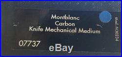 MONTBLANC CARBON KNIFE MECHANICAL MED With BOX NIB RARE