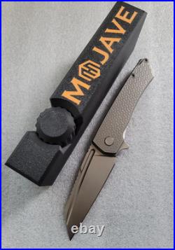 Machinewise Knives Mojave #529, Lightwash CPM-S90V, Raw Ti Turtle Textured Frame