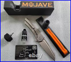 Machinewise Knives Mojave #529, Lightwash CPM-S90V, Raw Ti Turtle Textured Frame Machinewise Knives Mojave #529, Lightwash CPM-S90V, Raw Ti Turtle Textured Frame