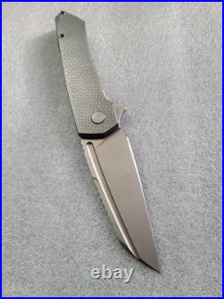 Machinewise Knives Mojave #529, Lightwash CPM-S90V, Raw Ti Turtle Textured Frame Machinewise Knives Mojave #529, Lightwash CPM-S90V, Raw Ti Turtle Textured Frame