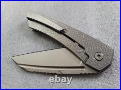 Machinewise Knives Mojave #529, Lightwash CPM-S90V, Raw Ti Turtle Textured Frame Machinewise Knives Mojave #529, Lightwash CPM-S90V, Raw Ti Turtle Textured Frame