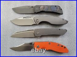 Machinewise Knives Mojave #529, Lightwash CPM-S90V, Raw Ti Turtle Textured Frame