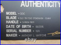 Marfione Custom DOC Folding Knife Carbon Fiber 2015