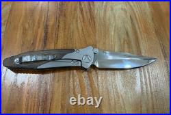 Marfione Custom Knives Socom Bravo Mirror Polished with Green Canvas Micarta