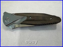 Marfione Custom Knives Socom Bravo Mirror Polished with Green Canvas Micarta