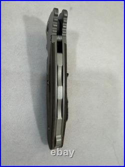 Marfione Custom Knives Socom Bravo Mirror Polished with Green Canvas Micarta