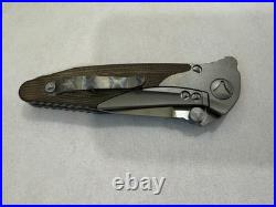 Marfione Custom Knives Socom Bravo Mirror Polished with Green Canvas Micarta