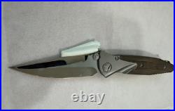 Marfione Custom Knives Socom Bravo Mirror Polished with Green Canvas Micarta