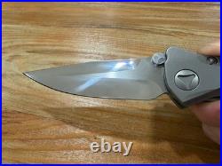 Marfione Custom Knives Socom Bravo Mirror Polished with Green Canvas Micarta