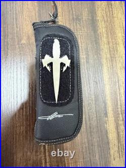 Marfione Custom Knives Socom Bravo Mirror Polished with Green Canvas Micarta