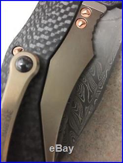 Marfione Custom Star Lord Damascus Carbon Fiber with Copper