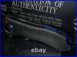 Marfione Knives Protocol Apocalyptic Blue Titanium Carbon Fiber Custom Knife