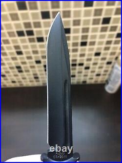 Marfione custom Microtech ADO Drop Point Black Knife