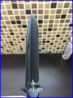 Marfione custom Microtech ADO Drop Point Black Knife