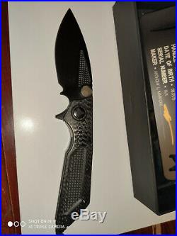 Marfione custom knives Model Death on contact blade DLC stonewashed-ELMAX blade