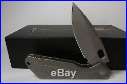 Marfionestrider Custom Msg-3 Frag Knife Apocalyptic Titanium Frame M390 Blade