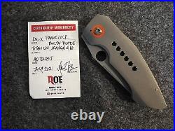 Mark Roe Custom CU-X Knife, Original Owner