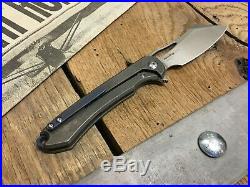 Massdrop x Ferrum Forge Buc Titanium Frame Lock Bronze Ti Folding Knife