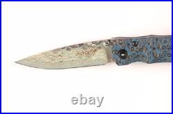 Mcusta Seki Japan MC-33 25th Anniversary Bamboo Blue G10/CF Folding Pocket Knife