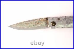 Mcusta Seki Japan MC-33TD 25th Anniversary Damascus Handle Folding Pocket Knife