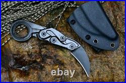 Mechanical Karambit Claw Folding Knife Pocket Hunting Survival M390/D2 Steel EDC