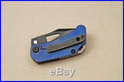 Medford Eris Knife with CPM S35VN & Polished Titanium (Flamed / Blue) (084)