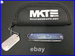 Medford Gentleman Jack S35VN Brushed Bolster Blue Titanium Slipjoint